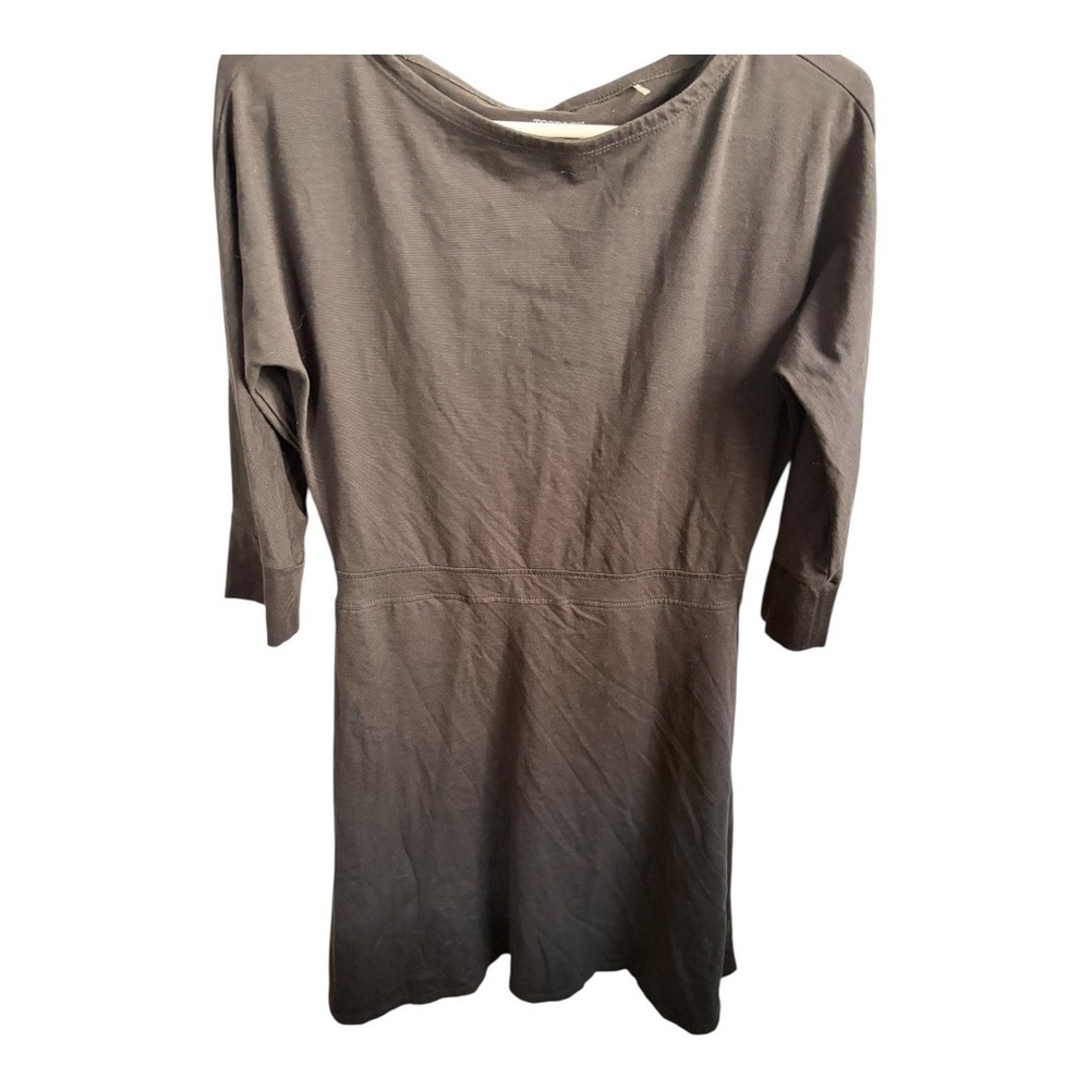 Toad & Co organic cotton 3/4‎ Sleeve Boat Neck Fit Flare Casual Dress Size M - Picture 4 of 10